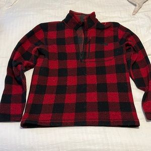 Men’s north face plaid quarter zip